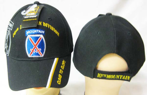 Officially Licensed 10th Mountain Division "Climb to Glory" Black Cap