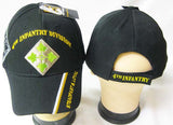 Officially Licensed 4th Infantry Division "Steadfast & Loyal" Black Cap