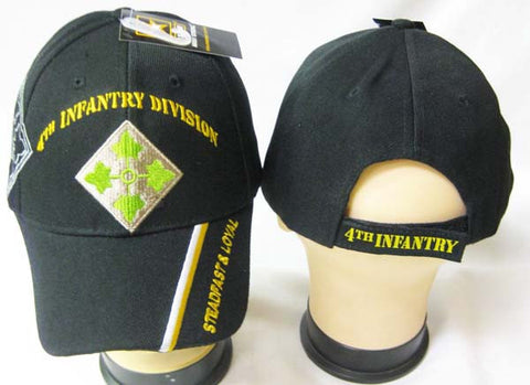 Officially Licensed 4th Infantry Division "Steadfast & Loyal" Black Cap