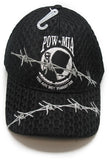 Officially Licensed POW/MIA Barbed Wire Black Cheese Cap