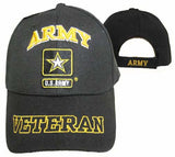 Officially Licensed U.S. Army Veteran Black Cap w/ Star Emblem