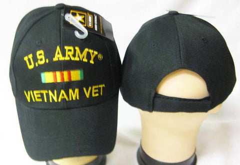 Officially Licensed U.S. Army Vietnam Vet Black Cap