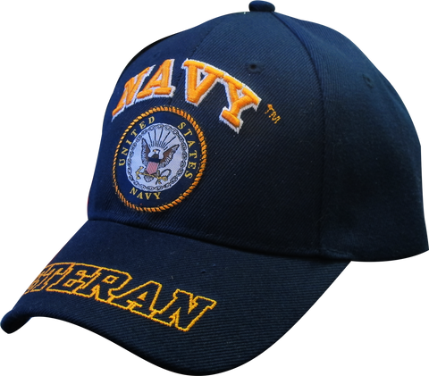 Officially Licensed U.S. Navy Veteran Cap w/ Emblem