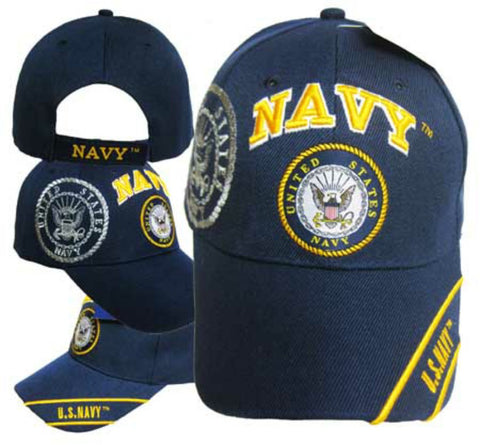 Officially Licensed U.S. Navy Embroidered Seal Cap